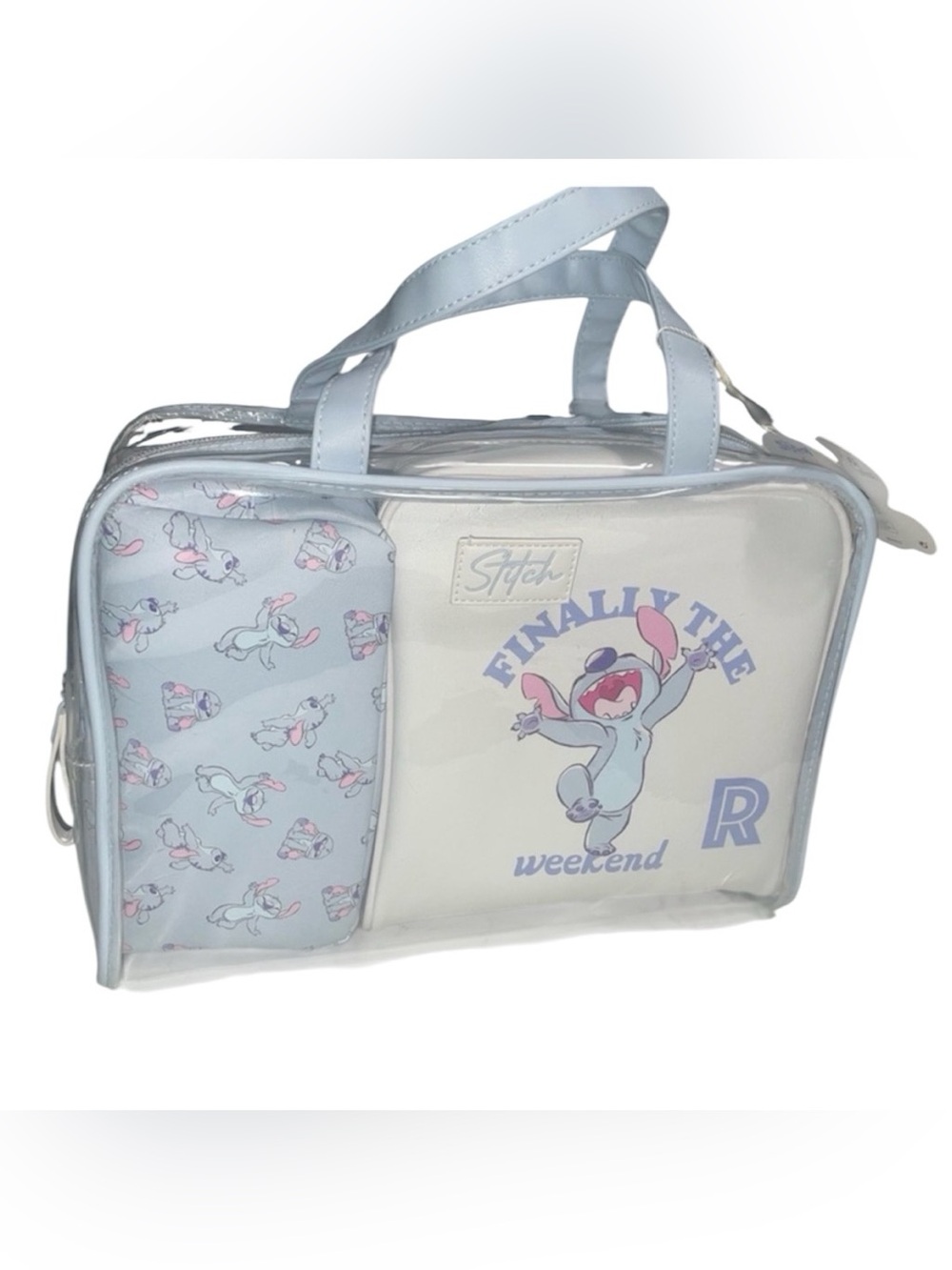 Primark Disney's Stitch Blue and White 3 Piece Bag Set New With Tags